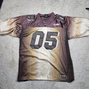 FUBU Sport Football Jersey Size XL Brown Gold Streetwear Hip Hop Y2K 05 Vintage